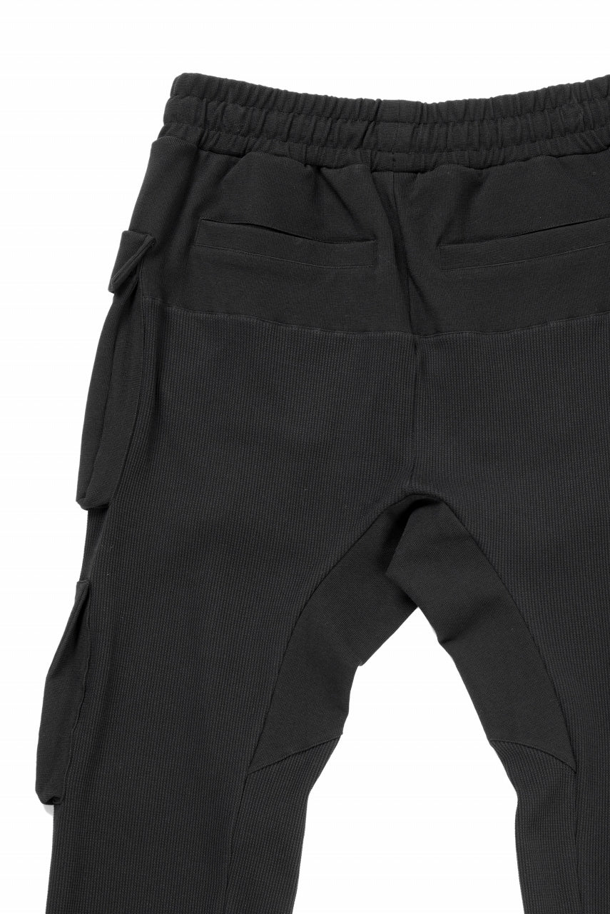 thom/krom MATMIX CARGO TROUSERS / STRUCTURED SOFT JERSEY (BLACK)