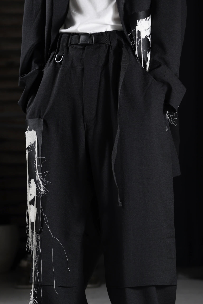 Y-3 Yohji Yamamoto SPORTS UNIFORM PATCH PANTS (BLACK)