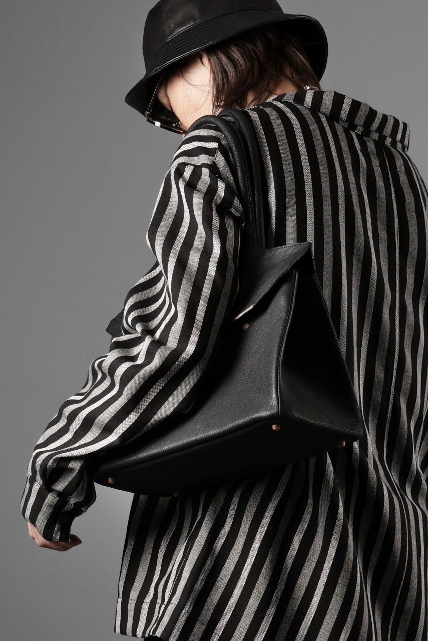 画像をギャラリービューアに読み込む, ierib exclusive TYPE-Ⅱ Bark Bag 30 / Wild Boar + Waxed Horse Butt Leather (BLACK)