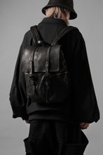 Load image into Gallery viewer, ISAMU KATAYAMA BACKLASH MILITARY FLAP DAYPACK / JAPAN DOUBLE SHOULDER OBJECT DYED (BLACK)