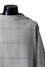 画像をギャラリービューアに読み込む, N/07 exclusive MOCK NECK PULLOVER / WINDOWPANE CHECK TR TWILL (GREY)