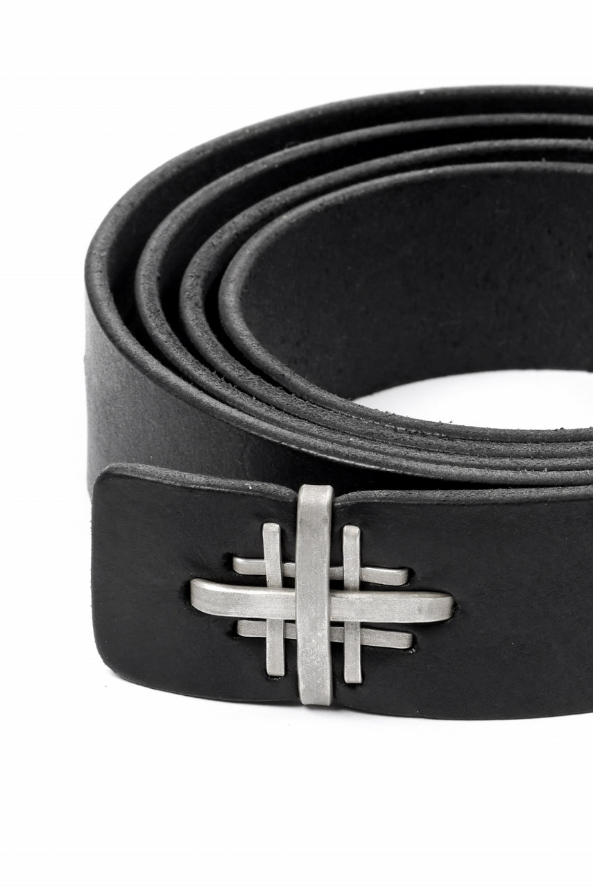 Load image into Gallery viewer, m.a+ double cross buckle medium belt / EX+1D GR3,0 (BLACK)
