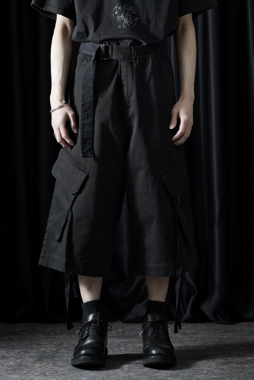 Load image into Gallery viewer, ISABEL BENENATO Washed Cotton Short Pants (BLACK)