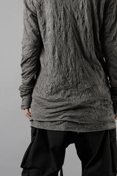 Load image into Gallery viewer, A.F ARTEFACT CRUMPLE DOUBLE LAYER L/S TOPS (GREY x GREY)