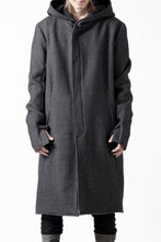 画像をギャラリービューアに読み込む, incarnation HOODED W BREAST BUTTON COAT / MICROSCOPIC CHECK WOOL (T91)