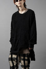 画像をギャラリービューアに読み込む, A.F ARTEFACT ASYMMETRY LOOP HEM TOPS / DAMAGE PILE &amp; PLATING KNIT JERSEY (BLACK)