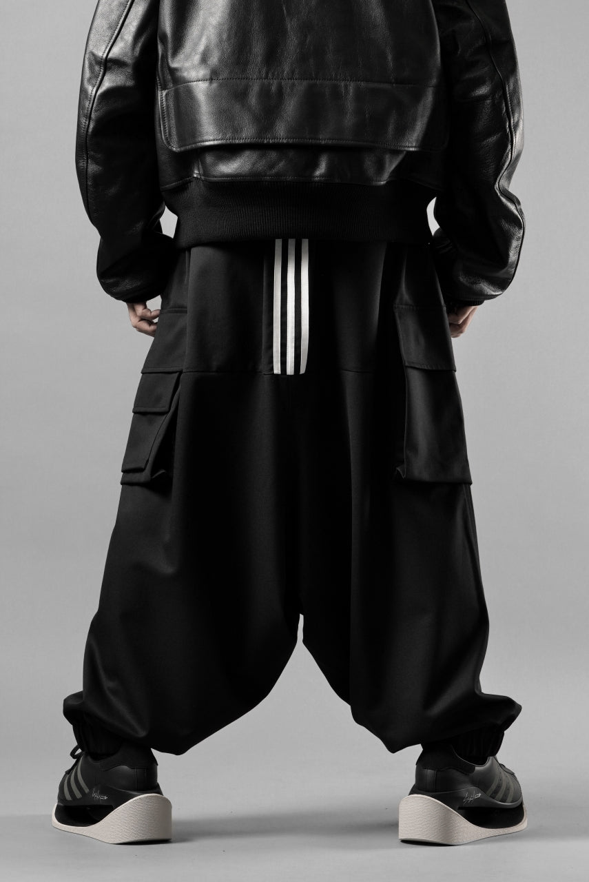 画像をギャラリービューアに読み込む, Y-3 Yohji Yamamoto REFINED WOOL SAROUEL CARGO PANTS (BLACK)
