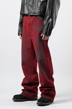 画像をギャラリービューアに読み込む, LITTLEBIG Flocked Denim Pants (RED)