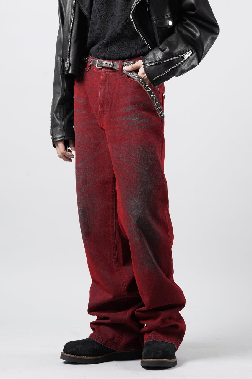 画像をギャラリービューアに読み込む, LITTLEBIG Flocked Denim Pants (RED)