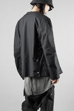 画像をギャラリービューアに読み込む, thom/krom COLLARLESS JACKET / STRETCH COTTON (BLACK)【26SS PRE SALE】