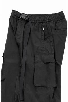 画像をギャラリービューアに読み込む, thom/krom CINCH CLOSURE CARGO TROUSERS / PEACHED COTTON MIX (BLACK)