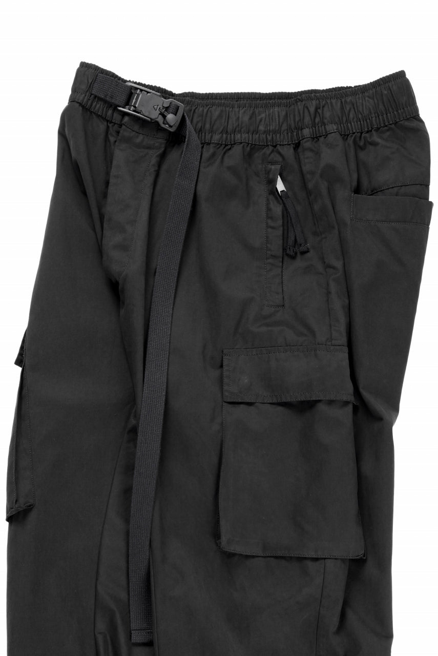 画像をギャラリービューアに読み込む, thom/krom CINCH CLOSURE CARGO TROUSERS / PEACHED COTTON MIX (BLACK)