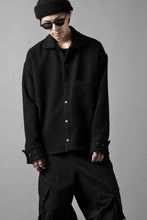 Load image into Gallery viewer, N/07 OPEN COLLAR L/S SHIRT / FRENCH CARZE (BLACK)