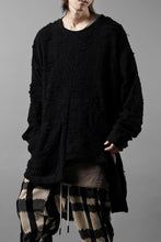 画像をギャラリービューアに読み込む, A.F ARTEFACT ASYMMETRY LOOP HEM TOPS / DAMAGE PILE &amp; PLATING KNIT JERSEY (BLACK)