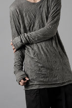 Load image into Gallery viewer, A.F ARTEFACT CRUMPLE DOUBLE LAYER L/S TOPS (GREY x GREY)