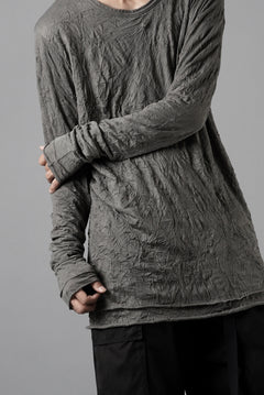 Load image into Gallery viewer, A.F ARTEFACT CRUMPLE DOUBLE LAYER L/S TOPS (GREY x GREY)
