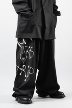 Load image into Gallery viewer, Y-3 Yohji Yamamoto CHITO GRAPHIC WIDE WOOL PANTS (BLACK)
