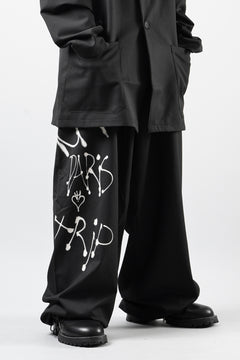 Load image into Gallery viewer, Y-3 Yohji Yamamoto CHITO GRAPHIC WIDE WOOL PANTS (BLACK)