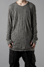 Load image into Gallery viewer, A.F ARTEFACT CRUMPLE DOUBLE LAYER L/S TOPS (GREY x GREY)