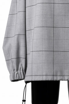 画像をギャラリービューアに読み込む, N/07 exclusive MOCK NECK PULLOVER / WINDOWPANE CHECK TR TWILL (GREY)