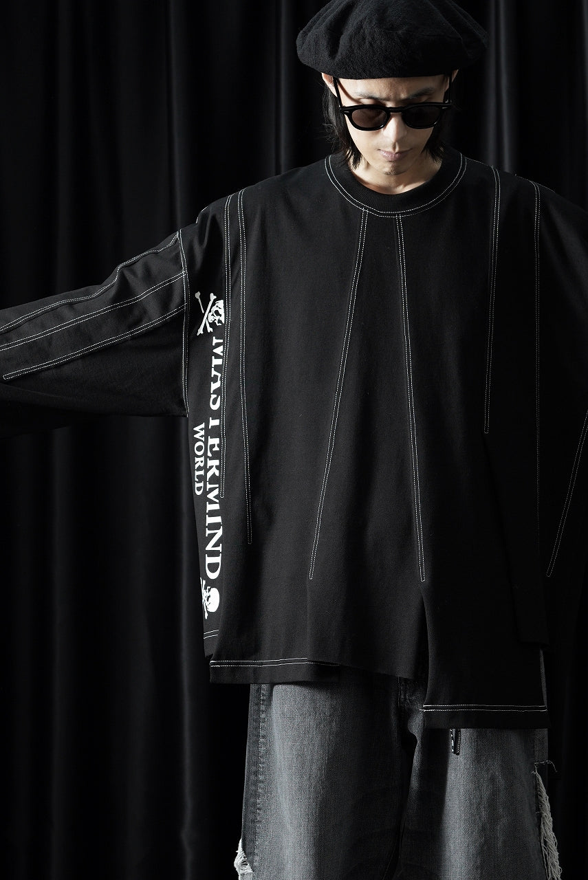Load image into Gallery viewer, MASTERMIND WORLD  RECONSTRUCTED LS TOP (BLACK)