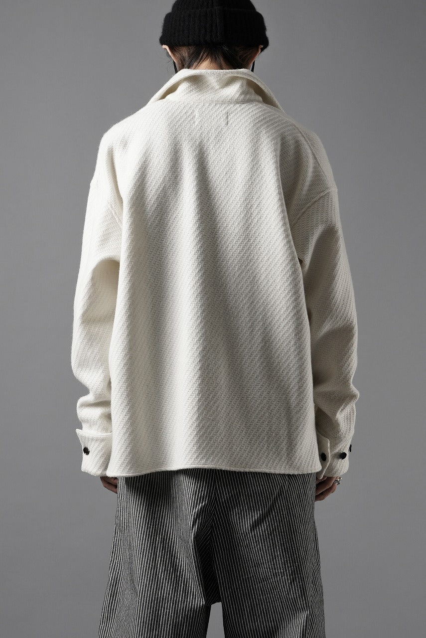 Load image into Gallery viewer, N/07 OPEN COLLAR L/S SHIRT / FRENCH CARZE (WHITE)