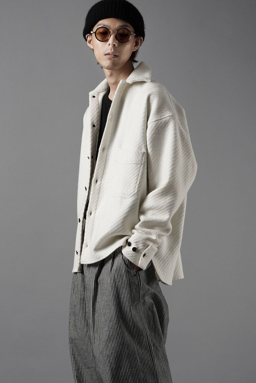 Load image into Gallery viewer, N/07 OPEN COLLAR L/S SHIRT / FRENCH CARZE (WHITE)
