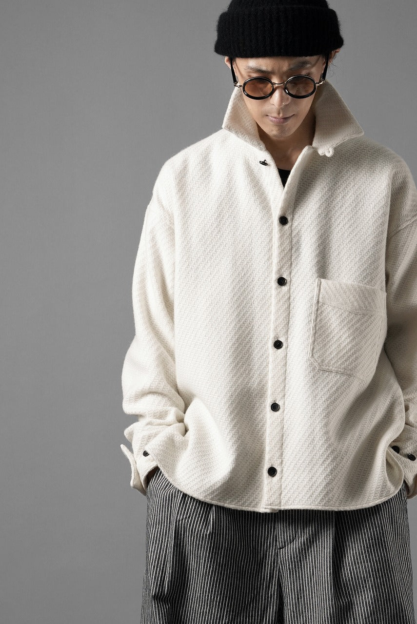 Load image into Gallery viewer, N/07 OPEN COLLAR L/S SHIRT / FRENCH CARZE (WHITE)
