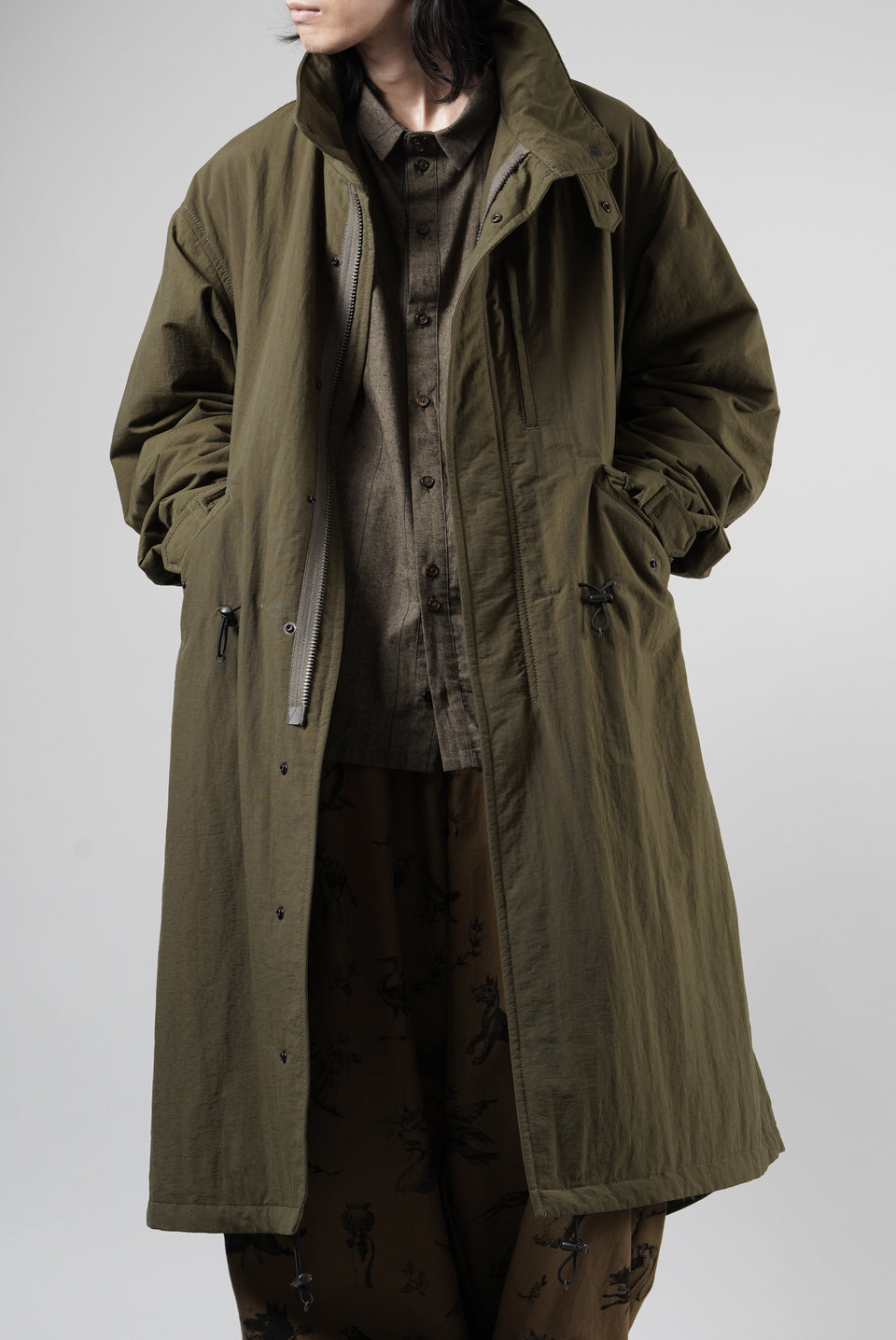 Load image into Gallery viewer, Y's for men MODS COAT / NYLON TASLAN with THINSULATE (KHAKI)