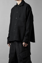 Load image into Gallery viewer, N/07 OPEN COLLAR L/S SHIRT / FRENCH CARZE (BLACK)