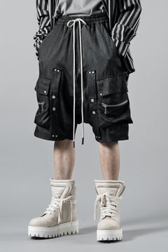 画像をギャラリービューアに読み込む, A.F ARTEFACT CARGO SHORTS / UNEVEN TEXTURE (DARK GREY)