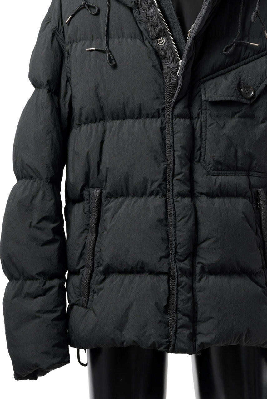 Load image into Gallery viewer, Ten c SURVIVAL DOWN JACKET / GARMENT DYED (BLACK)