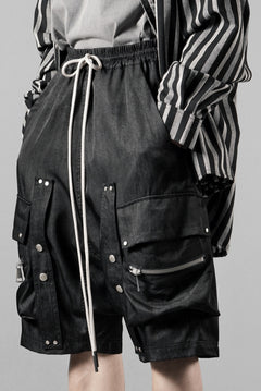 画像をギャラリービューアに読み込む, A.F ARTEFACT CARGO SHORTS / UNEVEN TEXTURE (DARK GREY)