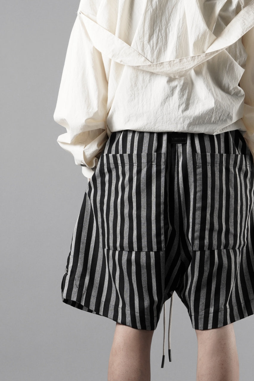画像をギャラリービューアに読み込む, A.F ARTEFACT VERTICAL STRIPES SHORTS (BLACK x LIGHT GREY)