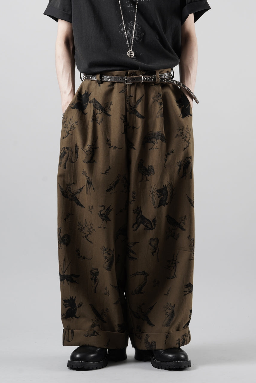Load image into Gallery viewer, Aleksandr Manamis JACQUARD WIDE CROP PANT (NOIR NOIR)
