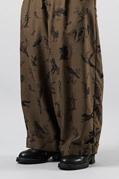 Load image into Gallery viewer, Aleksandr Manamis JACQUARD WIDE CROP PANT (NOIR NOIR)