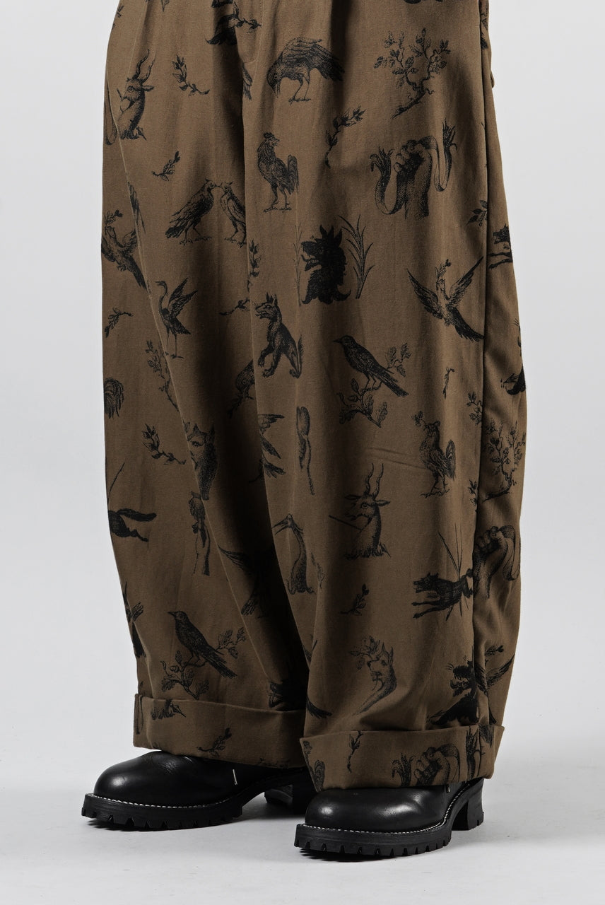 Load image into Gallery viewer, Aleksandr Manamis JACQUARD WIDE CROP PANT (NOIR NOIR)