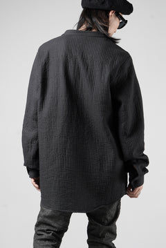 画像をギャラリービューアに読み込む, daub ZIP-UP SHIRT / QUILTING FABRIC (BLACK)