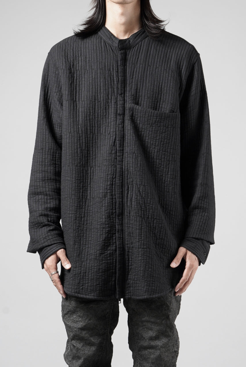 画像をギャラリービューアに読み込む, daub ZIP-UP SHIRT / QUILTING FABRIC (BLACK)
