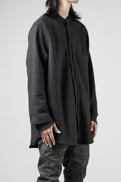 画像をギャラリービューアに読み込む, daub ZIP-UP SHIRT / QUILTING FABRIC (BLACK)