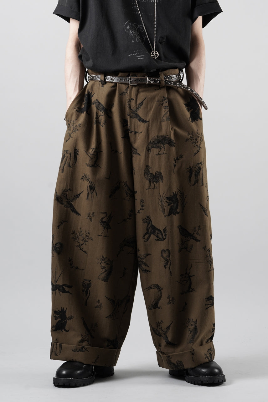 Load image into Gallery viewer, Aleksandr Manamis JACQUARD WIDE CROP PANT (NOIR NOIR)