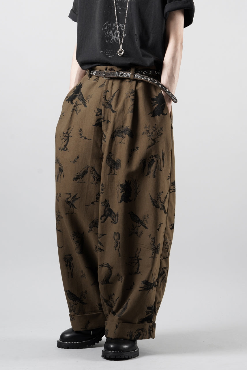 Load image into Gallery viewer, Aleksandr Manamis JACQUARD WIDE CROP PANT (NOIR NOIR)