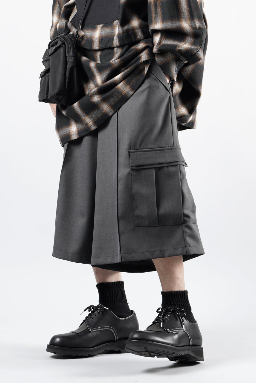 画像をギャラリービューアに読み込む, F/CE. TWIST POLYESTER WIDE SHORTS (GREY)