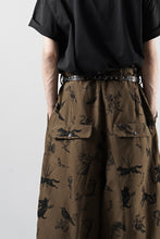 Load image into Gallery viewer, Aleksandr Manamis JACQUARD WIDE CROP PANT (NOIR NOIR)