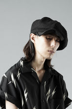 Load image into Gallery viewer, ierib exclusive Casquette / Heavy Linen Canvas + Steer Leather (BLACK EDITON)