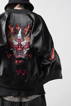 Load image into Gallery viewer, Y-3 Yohji Yamamoto GRAPHICS SOUVENIR JACKET / EMBROIDERY &amp; STRETCH SATIN (BLACK)