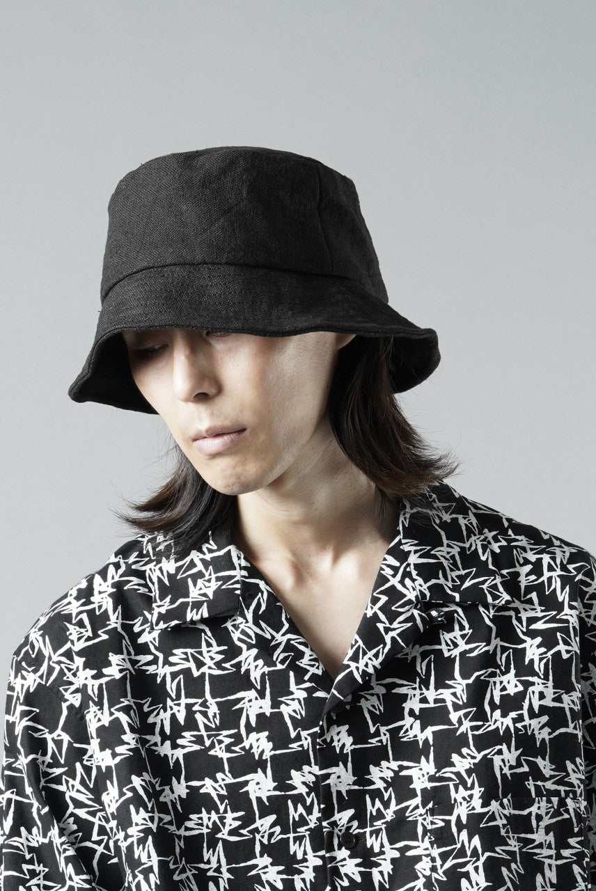 Load image into Gallery viewer, ierib exclusive Bucket Hat / Heavy Linen Canvas (BLACK EDITON)