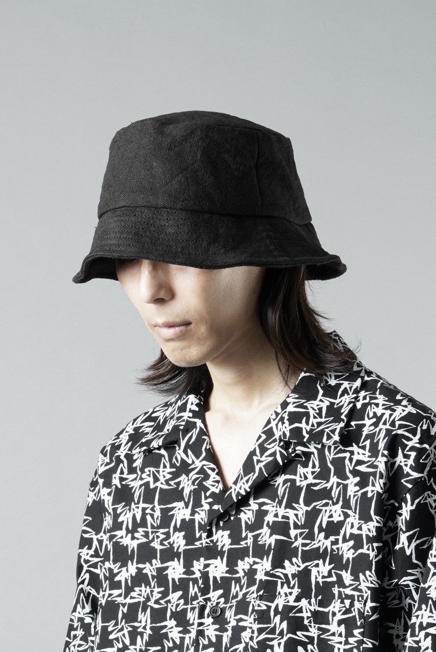 Load image into Gallery viewer, ierib exclusive Bucket Hat / Heavy Linen Canvas (BLACK EDITON)