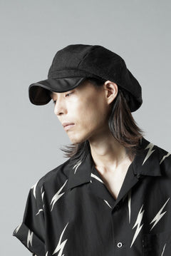 Load image into Gallery viewer, ierib exclusive Casquette / Heavy Linen Canvas + Steer Leather (BLACK EDITON)