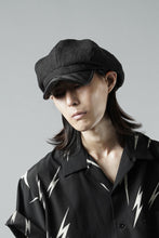 Load image into Gallery viewer, ierib exclusive Casquette / Heavy Linen Canvas + Steer Leather (BLACK EDITON)